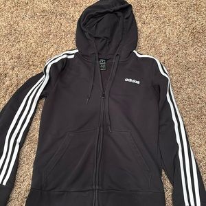 Adidas Full Zip hooded sweatshirt - Black - Size small